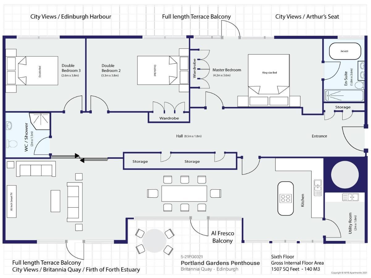 Britannia Penthouse Apartment Edinburgh Luaran gambar